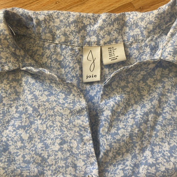 Joie Sleeveless Button Down Dress/ Collar and Pockets - Picture 3 of 5